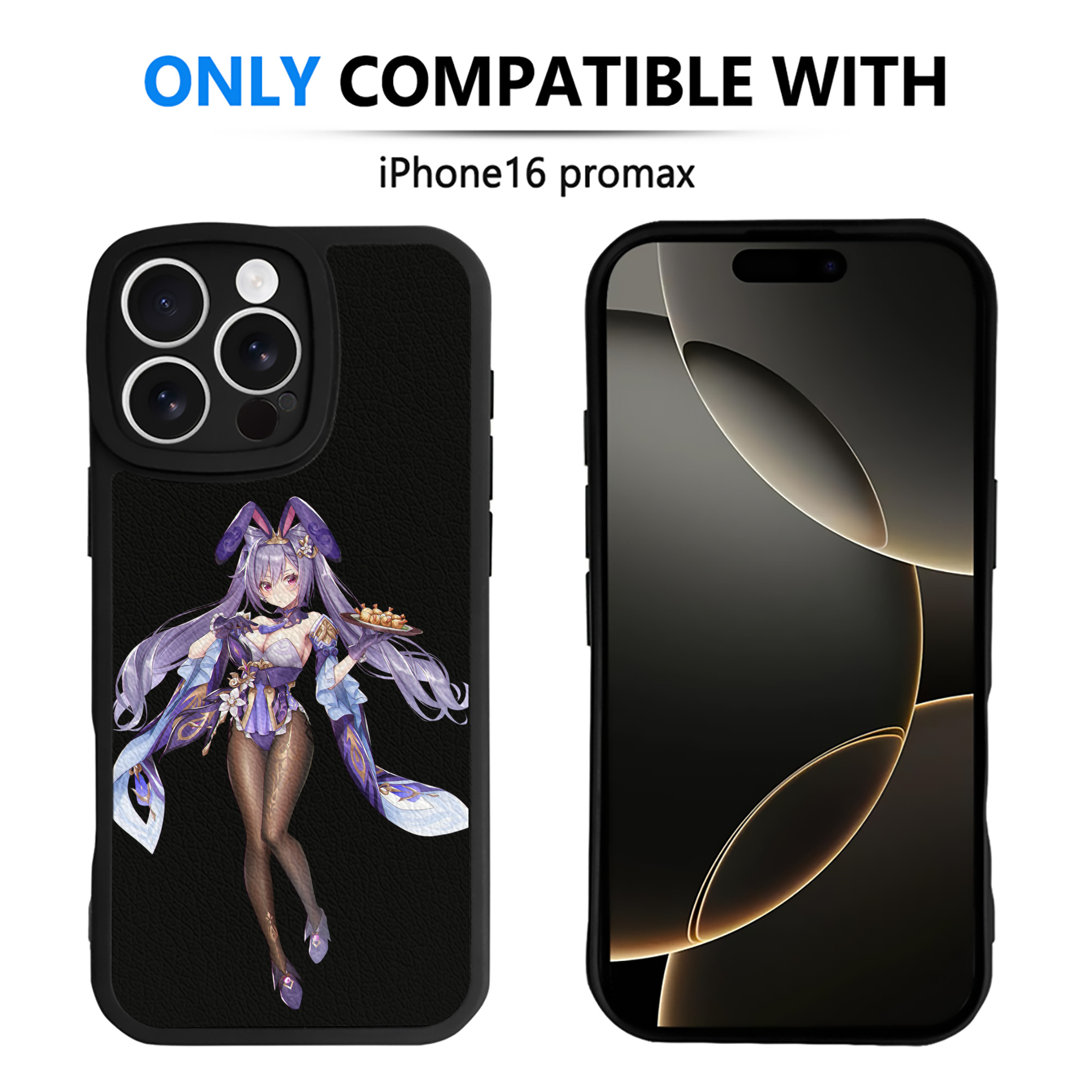 げんし神 刻晴 こくせい genshin Kokusei 【iPhone 16シリーズ対応】シリコンスマホケース（レザー調） 材質：シリコン